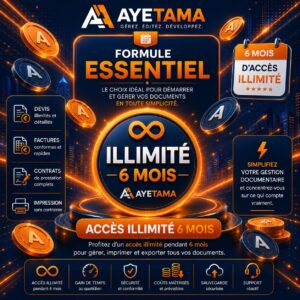 Gestion des devis, factures, et contrats de prestation – 6 Mois Illimités