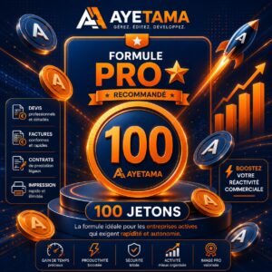 Pack 100 Jetons : L'accélérateur de votre gestion commerciale