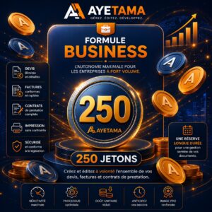 Pack 250 Jetons : L'autonomie maximale pour votre entreprise
