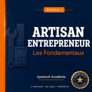 Vous travaillez dur mais votre activité ne décolle pas ? Cette formation de 6 semaines vous donne toutes les bases de la gestion d'entreprise que personne ne vous a enseignées : fixer vos prix, créer vos devis, trouver vos clients et gérer votre trésorerie. Certificat AyetamA inclus. Paiement en 3× accepté.