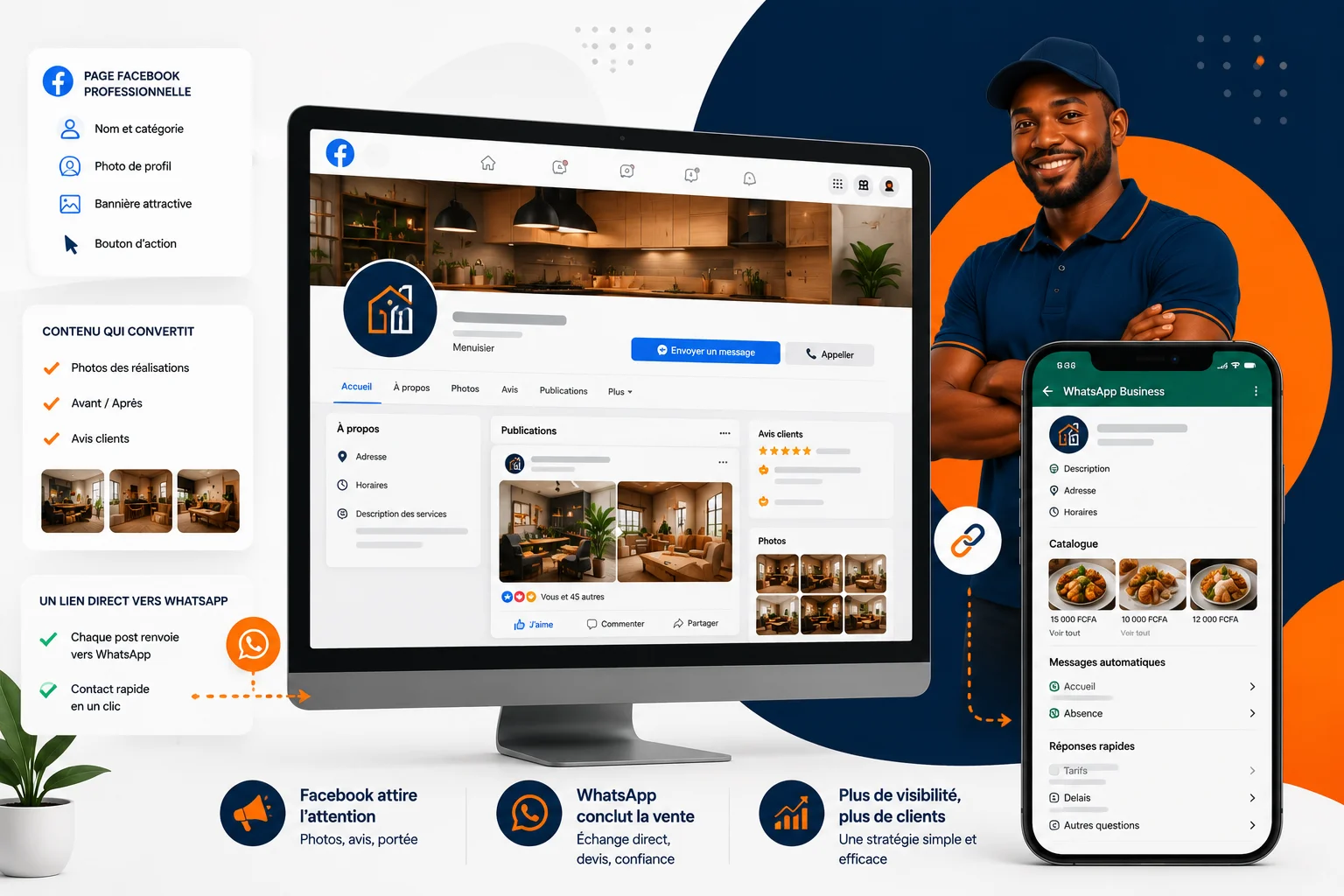 Création et optimisation de page Facebook et WhatsApp Business